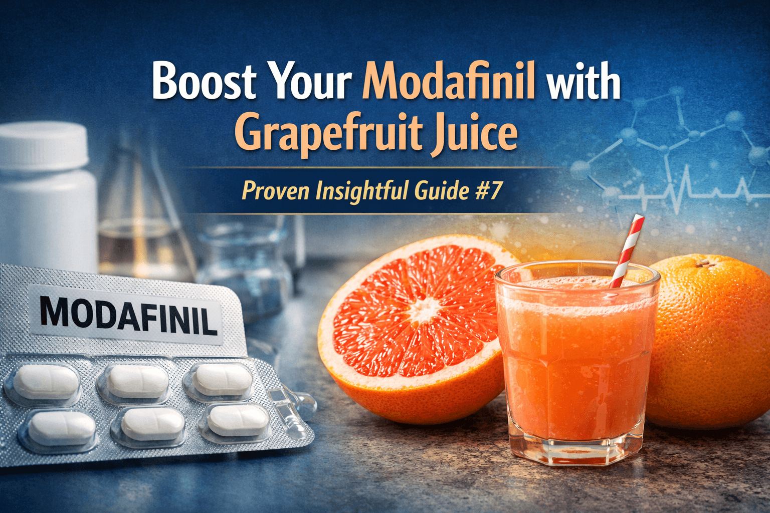 Boost modafinil with grapefruit juice